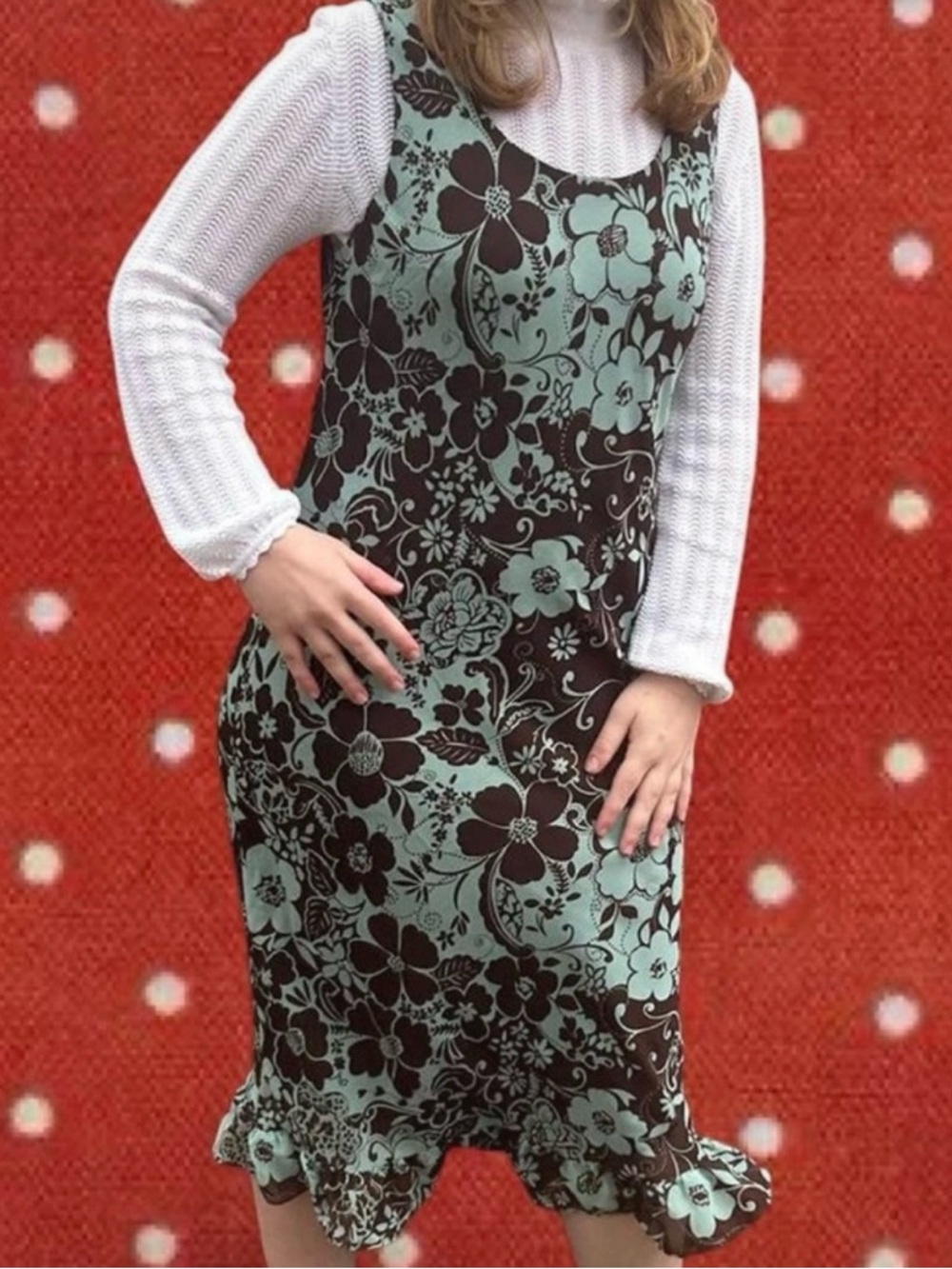 Retro Fairy Alt Blue Dress Floral Twee Cottagecore Prairie Boho M Mori Y2K Artsy